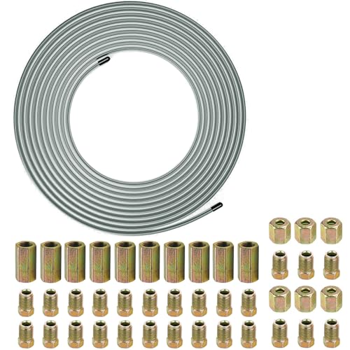 Kit de tubo de freno de 3/16' 10m / 32.5 pies con accesorios para juego de línea de freno automotriz (Kit 3)