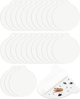 25 Pack 4.3 Inches Replacement Glue Boards, Refillable Glue Boards Round Sticky Fits Most Models Indoor Outdoor Lamp, Replacement Sticky Glue Pads for Katchy, Fenun, FVOAI, MOAHUNT