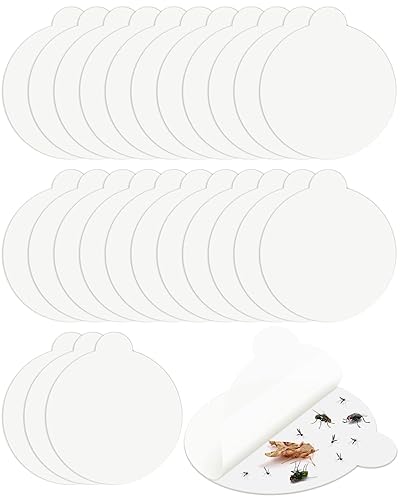 25Pack 4.3 Inches Replacement Glue Boards, Refillable Glue Boards Round Sticky Compatible for Katchy, Fenun, FVOAI, MOAHUNT Most Models Indoor Outdoor Lamp - 25 Pack