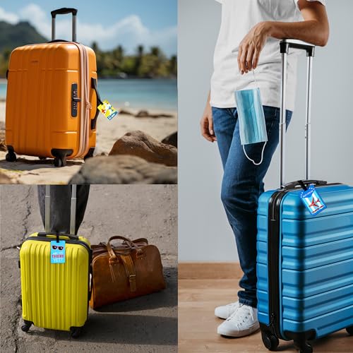 Storite Luggage/Bag/Travel ID Label Tags for Suitcase & School Bags Identifier Name Address Label with Silicon Strap | Pack of 3 | Multicolour (3 Pack) - Image 6