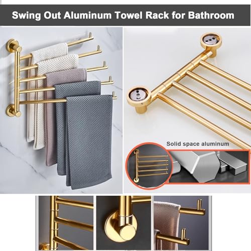 Barre porte-serviettes multi-bras pour organisation familiale