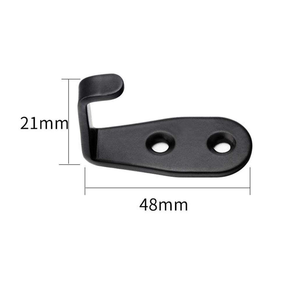 Wandmontierte Garderobenhaken, Kleiderhaken, Kleiderbügel, Kleiderhaken, rustikale Haken für Bad, Küche, Garage, Einzel-Kleiderbügel, 48 mm x 21 mm, 10 Stück