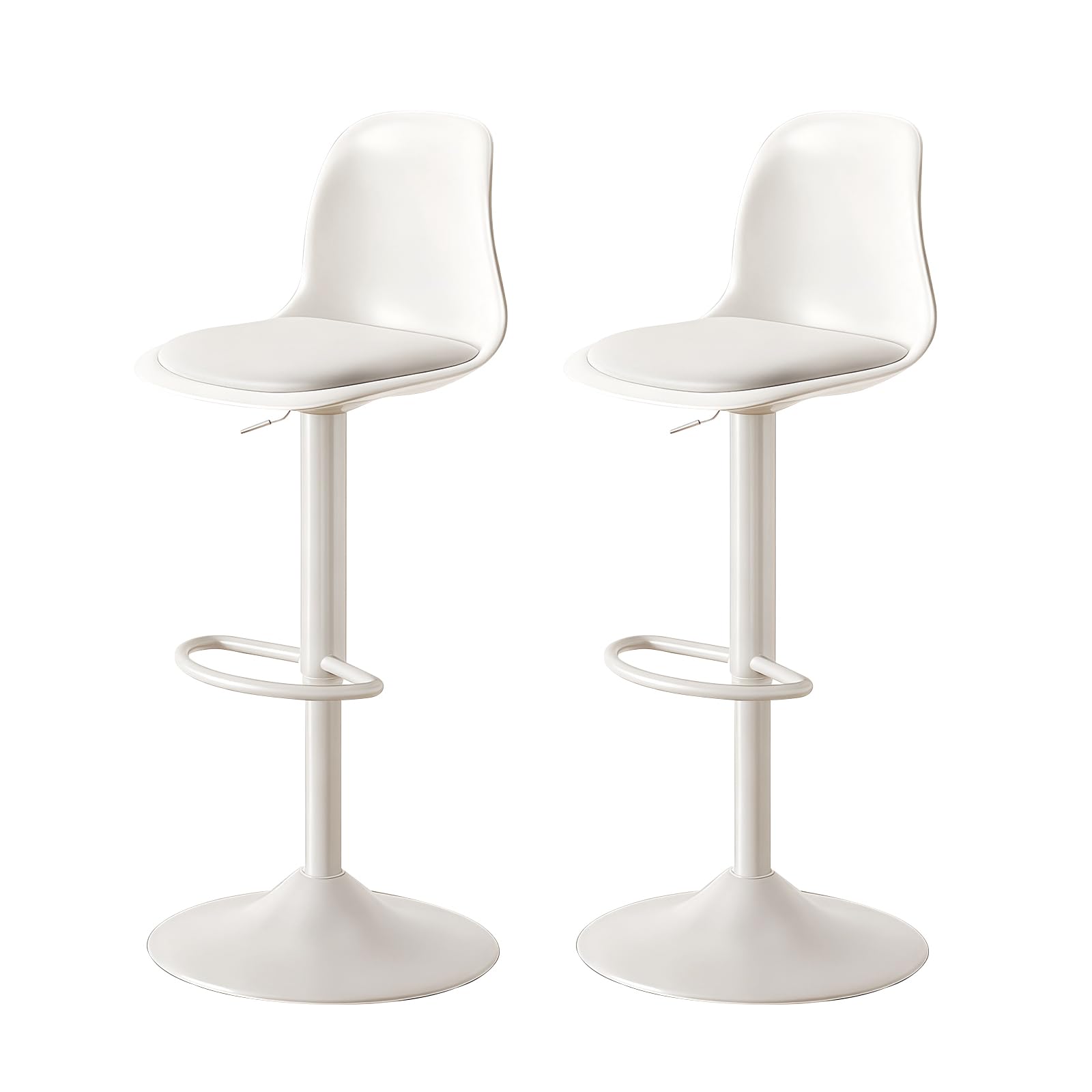 XUEGW Modern Bar Stools Set of 2, Adjustable Swivel BarStools with Back and Footrest,Height Bar Chairs for Island, Home Bar