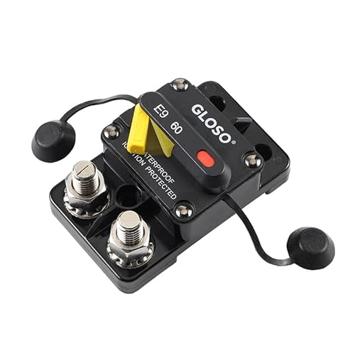 Gloso Hi-Amp Recessed Button E9T Manual Reset (T3) High Amperage Single Pole Thermal Circuit Breakers #TOP1