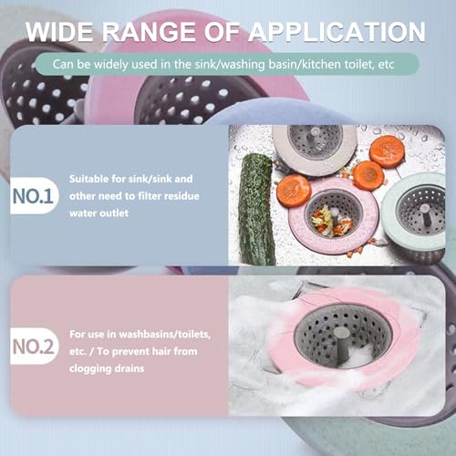 Colador para fregadero de cocina, plástico suave 3 pulg miniatura 5