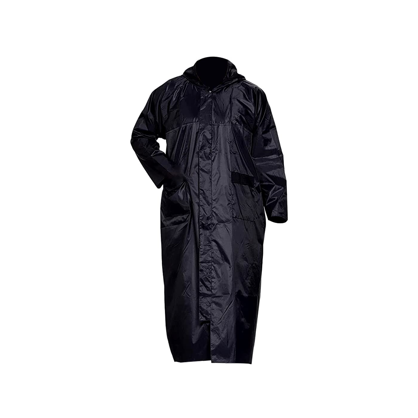 Water Resistant Rainwear Waterproof Long Rain Coat For Men And Women Black Pack Of 1(2XL)