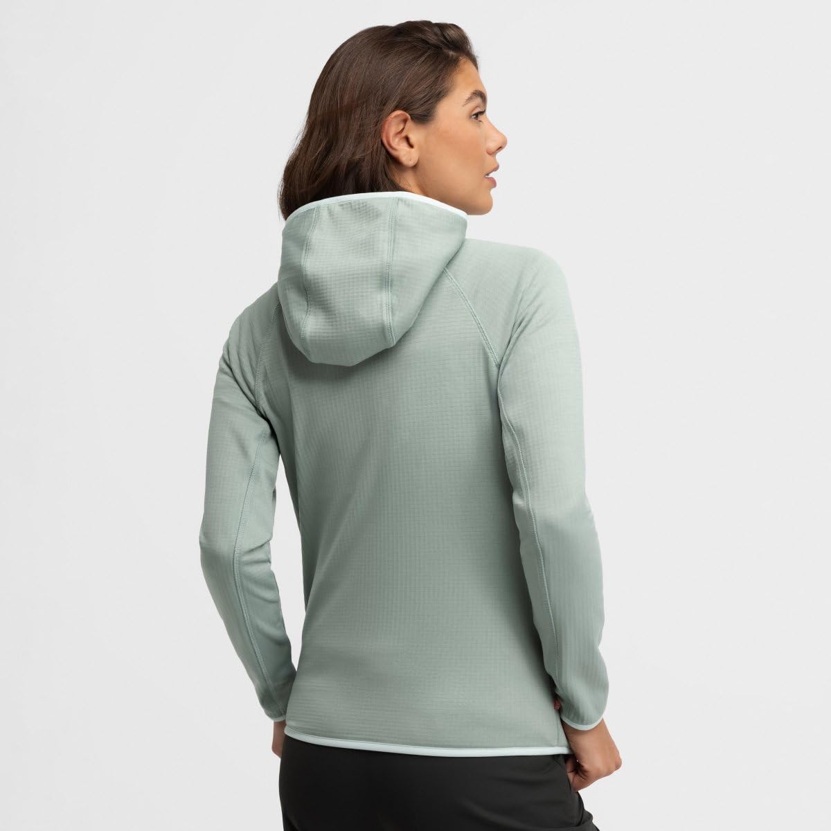 SIROKO Chaqueta polar ligera capucha montaña senderismo Ember Green Verde