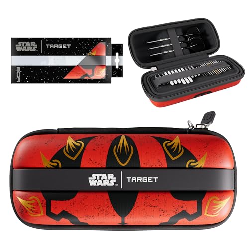 Target Darts Star Wars Darth Maul-BOA-Etui | Hochwertiges Disney-Dart-Etui im Sith-Design, Aufbewahrung für Swiss Point-Spitzen, Hartschalen-Organizer für Dartzubehör