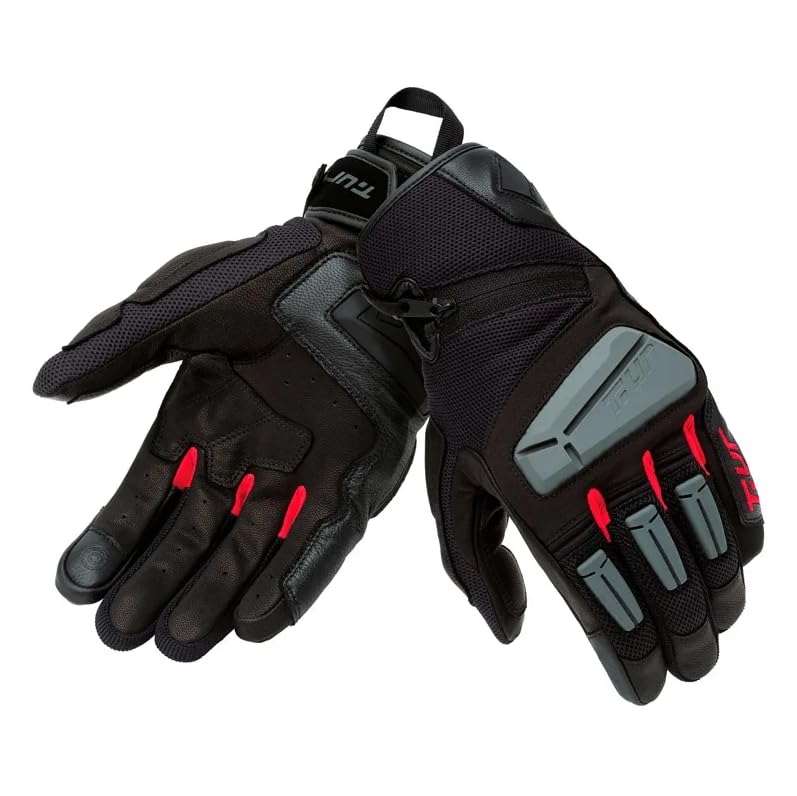 Gants T.UR G-Four Black-Red XL pour moto route