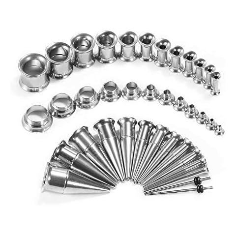 TBOSEN Stainless Steel Ear Gauge Kit Cover