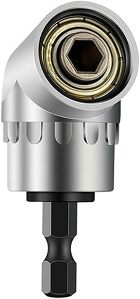 Multifunction Right Angle Drill,105 Degree Right Steel Angle Driver Angle Extension Power Screwdriver Dril with 1/4 Drive Hex Bit Quick Magnetic Drill Bit Angled Bit Power Drill Tool