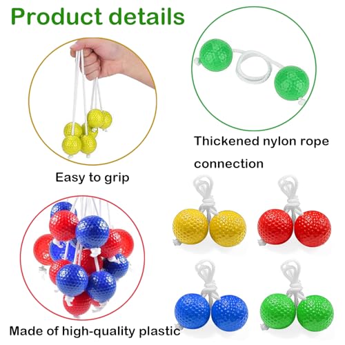 GGesii 8 Stücke Leitergolf Bälle, Geschicklichkeitsspiel für Kinder & Erwachsene, Ladder Bälle, Leiter Golf Ball, für Familienspiele, Geburtstagsfeiern, Treffen mit Freunden, Büropartys