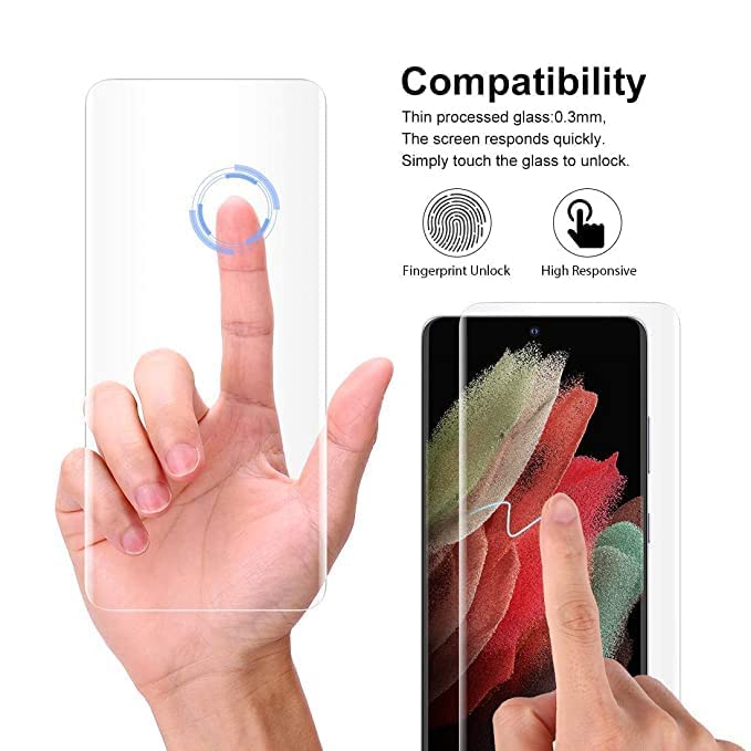 Image of OCTRIX Tempered Glass Design for Oppo Reno 5 Pro 5G Advanced Border Less Full Edge to Edge 3D Curved UV Screen Protector and Easy Installation Kit (Pack of 1)- By Blackwik