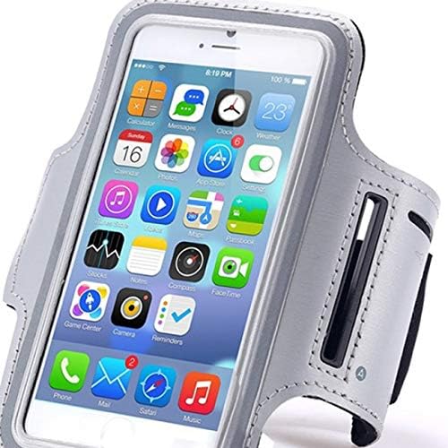 MARGOUN Cell Phone Armband Case for iPhone 11 pro max/xs max / 7 plus / 8 plus Adjustable Elastic Band and Key Slot, Running Arm Band Sports Phone Arm Case Holder for Jogging, Gym Workouts (grey)