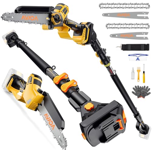2-IN-1 Cordless 8-Inch Pole Saw & Chainsaw for DeWALT 20V MAX Battery - 1200W...