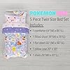 Franco Pokemon Girl Anime Kids Bedding Super Soft Comforter and Sheet Set with Sham, 5 Piece Twin Size, (Official Licensed Product) #4