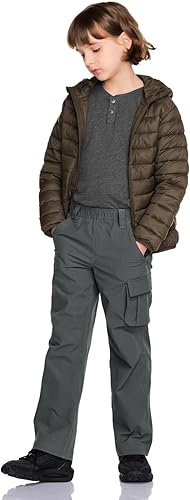 Miniatura 3 de CQR Pantalones cargo de senderismo para niños y jóvenes, UPF50+ pantalones de secado rápido para acampar al aire libre