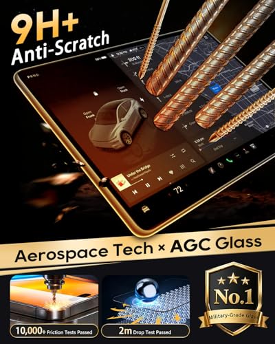 Image of 2026 Tesla Model Y Juniper & Model Y L Screen Protector 16 inch+8 inch -Refreshed Premium /Performance 16 Inch QHD Touchscreen- 2026 Tesla Y Juniper & 2026 2027 Tesla Y L Accessories[No More Glare&Fingerprint]