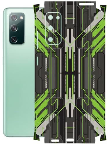 Image of AtOdds - Full Body Back Screen Guard Protector Film - Lamination Wrap Skin Sticker Compatible with Samsung Galaxy S20 FE | Scratchproof Matte Finish (Cyber Green)
