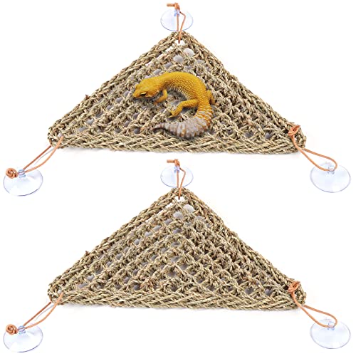 kathson Reptile Lizard Bearded Dragon Hammock Reptile Lounger Hermit Crab Climbing Toys Tank Accessories for Habitats…