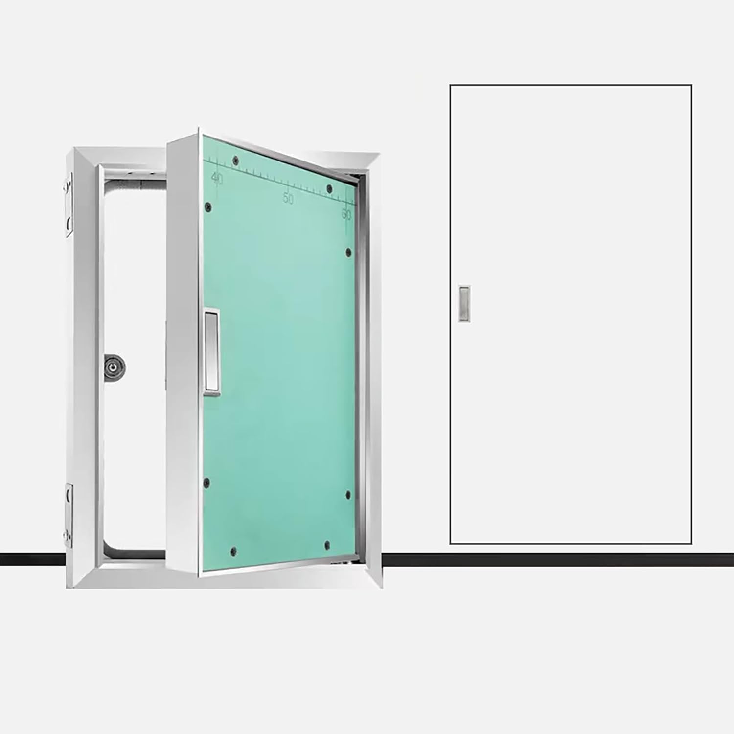 Aluminum Frame Plasterboard Access Door, Wall Plumbing Systems Concealed Door Inspection Hatch, Attic Access Panel/Laundry Chute Servicing Door(34x34in(85x85cm))
