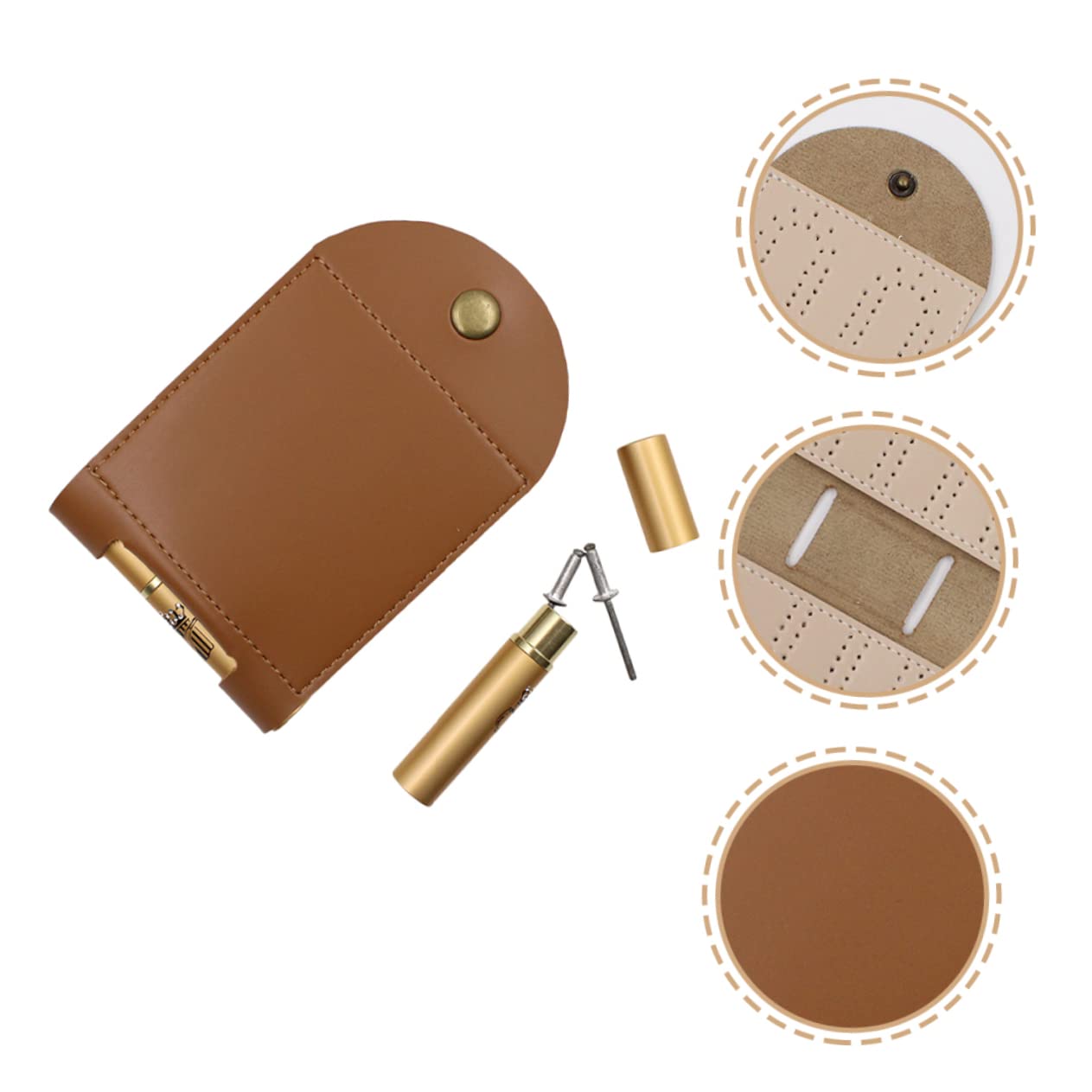 MOLUCKFU Leather Portable Game Bag Scoreboard for Travel Board Folding Scoreboard Easy to Use