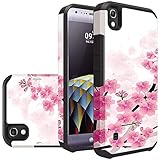 HR Wireless Cell Phone Case for LG Tribute HD LS676 - Sakura Cherry Blossom Exotic Floral