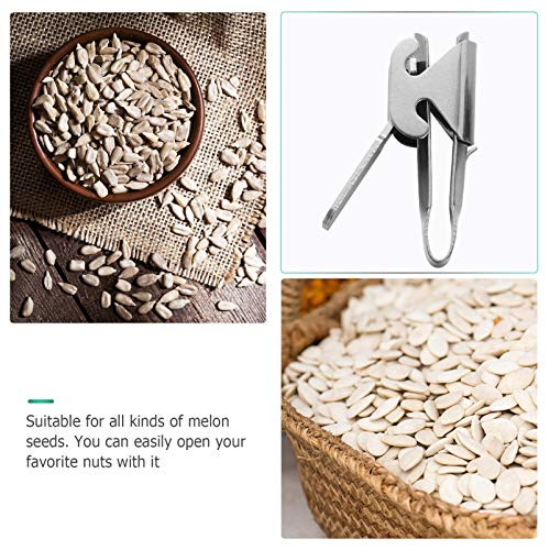 Hemoton Alicate de Sementes de Melão 2 Peças de Aço Inoxidável Alicate de Sementes de Girassol de Me