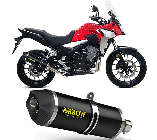 Escape Arrow Race-Tech Honda CB 500 X 2019-2020 silencioso con conector de aluminio negro