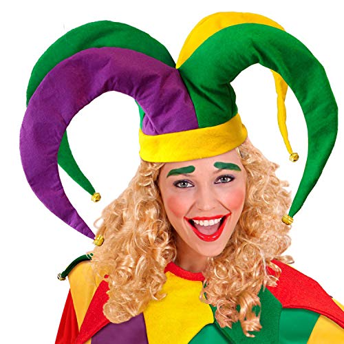 NET TOYS Original Gorro de bufón para Adulto - Extraordinario Adorno para la Cabeza Unisex Gorro de bufón para acróbata - Insuperable para Carnaval y Festival Cover