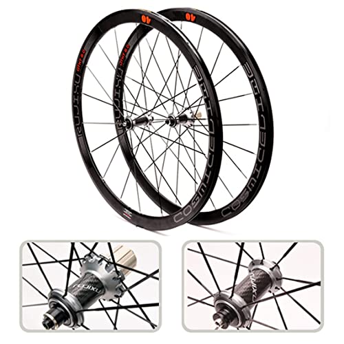700C Clincher zestaw kół do roweru szosowego, głębokość 40 mm, aluminiowe felgi, uszczelnione łożyska, do kasety 8-11 prędkości, dźwignie szybkiego zwalniania, w zestawie lekki element rowerowy