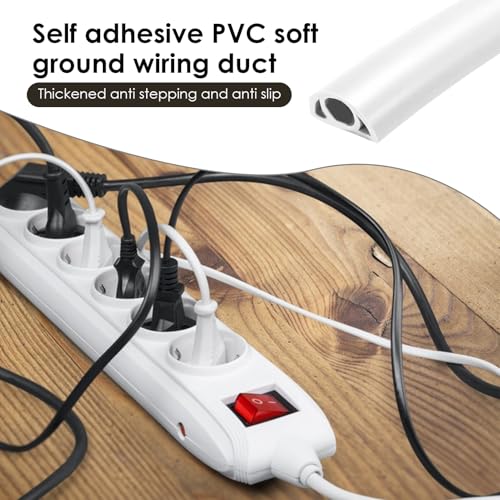 Evita tropiezos con el cable eléctrico de suelo usando este protector de cables autoadhesivo 3