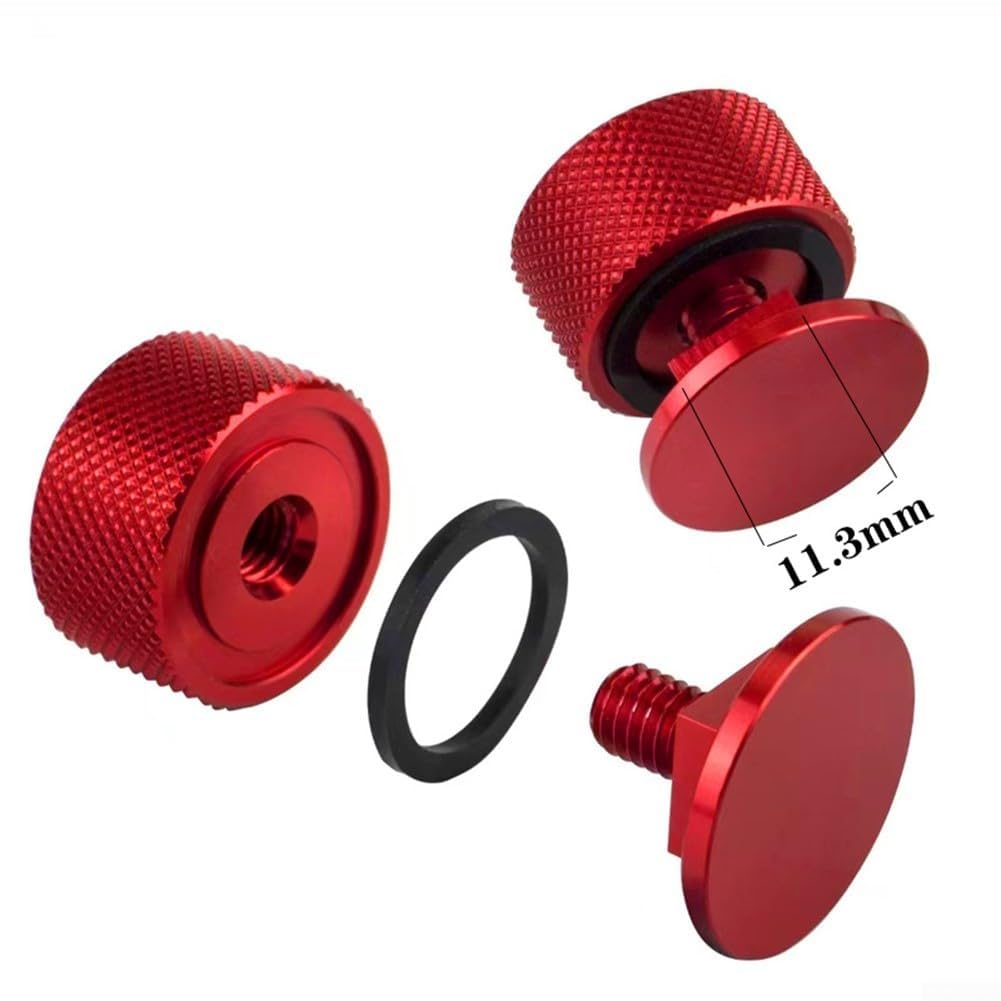 Schweißhaubenbefestigungen aus Aluminiumlegierung, 11, 3 mm, Ersatzschrauben, widerstandsfähige Motorradhelm-Ersatzteile für Pipeliner-Helme (rot)