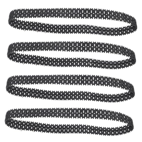 TOYANDONA 4pcs Rubber Tank Tracks for DIY Robot Models Replacement Tracks for Remote Control Tank Toys Traction Various Terrains for Projects