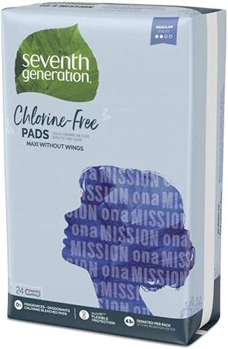Toallas sanitarias maxi pads de Seventh Generation Free and Clear 24 unidades paquete de 2