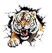 3D Tiger Car Decal Sticker - Bold Self-Adhesive Decals，8.5X8.5 Inch Truck Decal Waterproof Bumper Sticker for Car Truck Trailer SUV Van Outdoor Window Wall (1 Pcs)