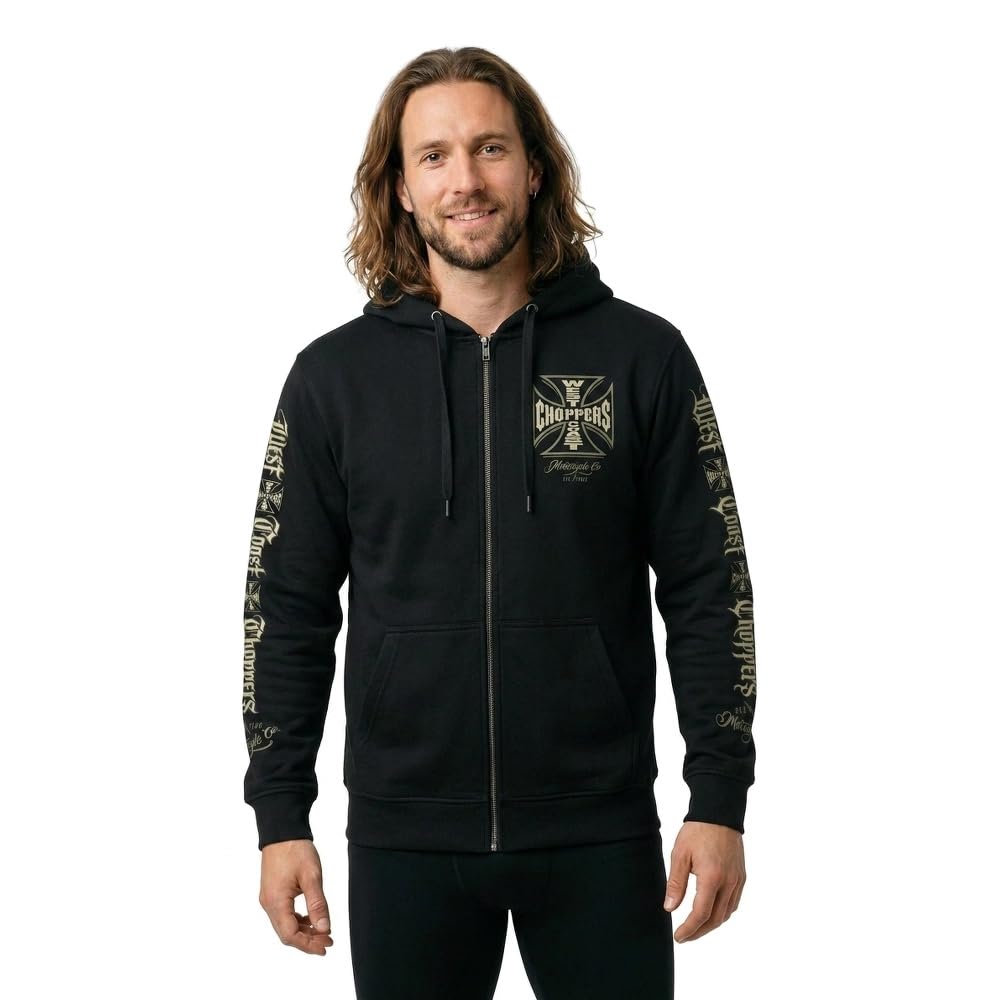West Coast Choppers Gangscript Full Zip Sweatshirt L