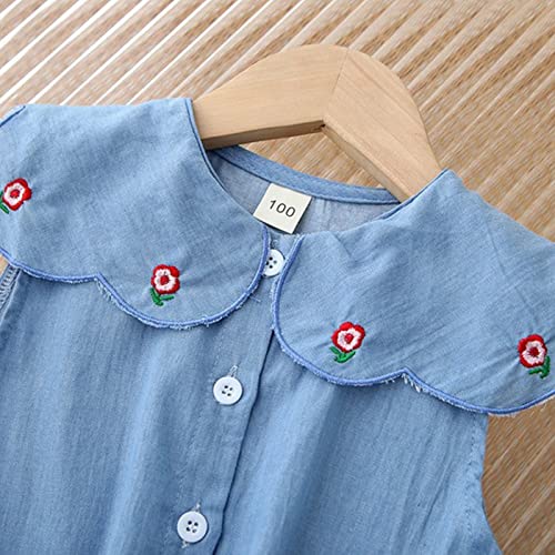 Baby Girl Flower Summer Korean Version of Foreign Trade Children's Clothing Girls Denim Little Girls Christmas4