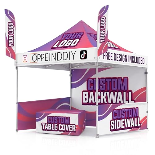 Custom Canopy Tent with Logo by OPPEINDDIY – 10x10 Pop Up...