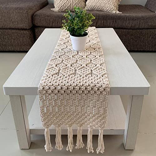 Vintage Style Macramé Table Runner (60" X 14") Long | Boho Table ...