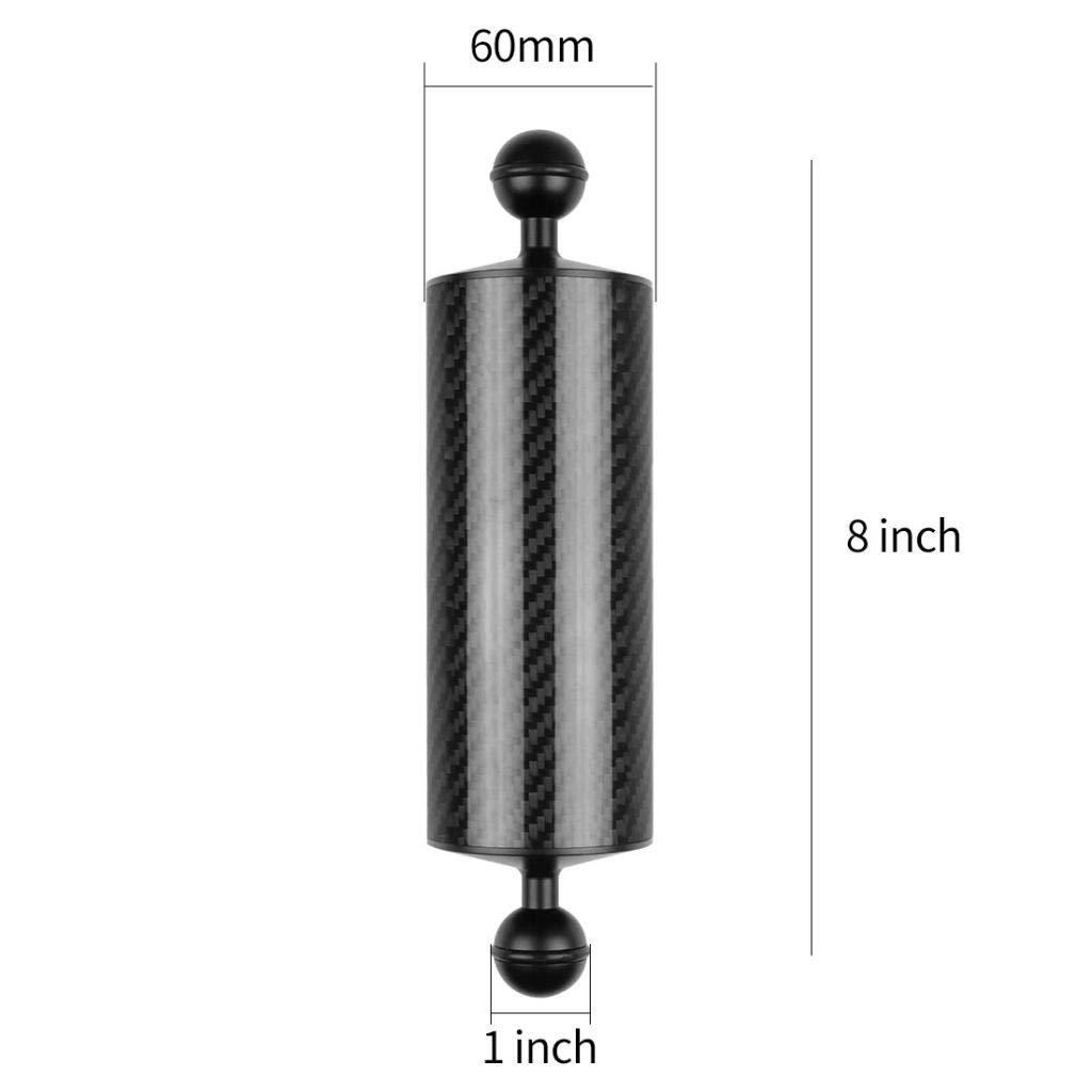 Support D'extension de Flottabilité de Boule de Bras de Flotteur de Carbone de Plongée sous-Marine de 2X 8