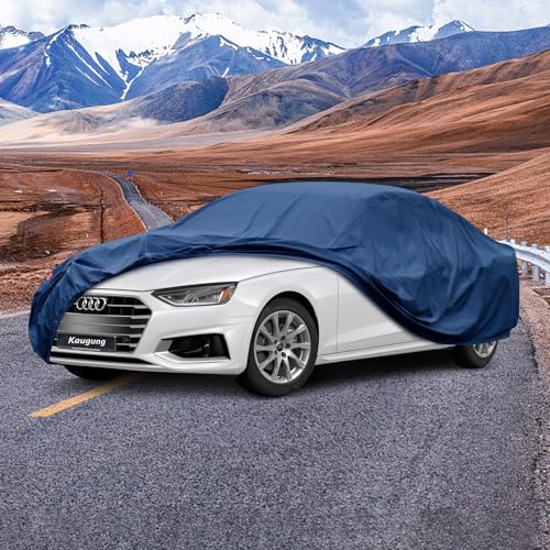 Image of Kaugung Heavy Duty Car Cover Custom Fit Audi A4 S4 RS4 Sedan(1994-2025),Waterproof All Weather Resistant Outdoor Sun Rain Dust Snow Protection with Anti-Theft Lock.(USA Warehouse,Within 3-7 Days)