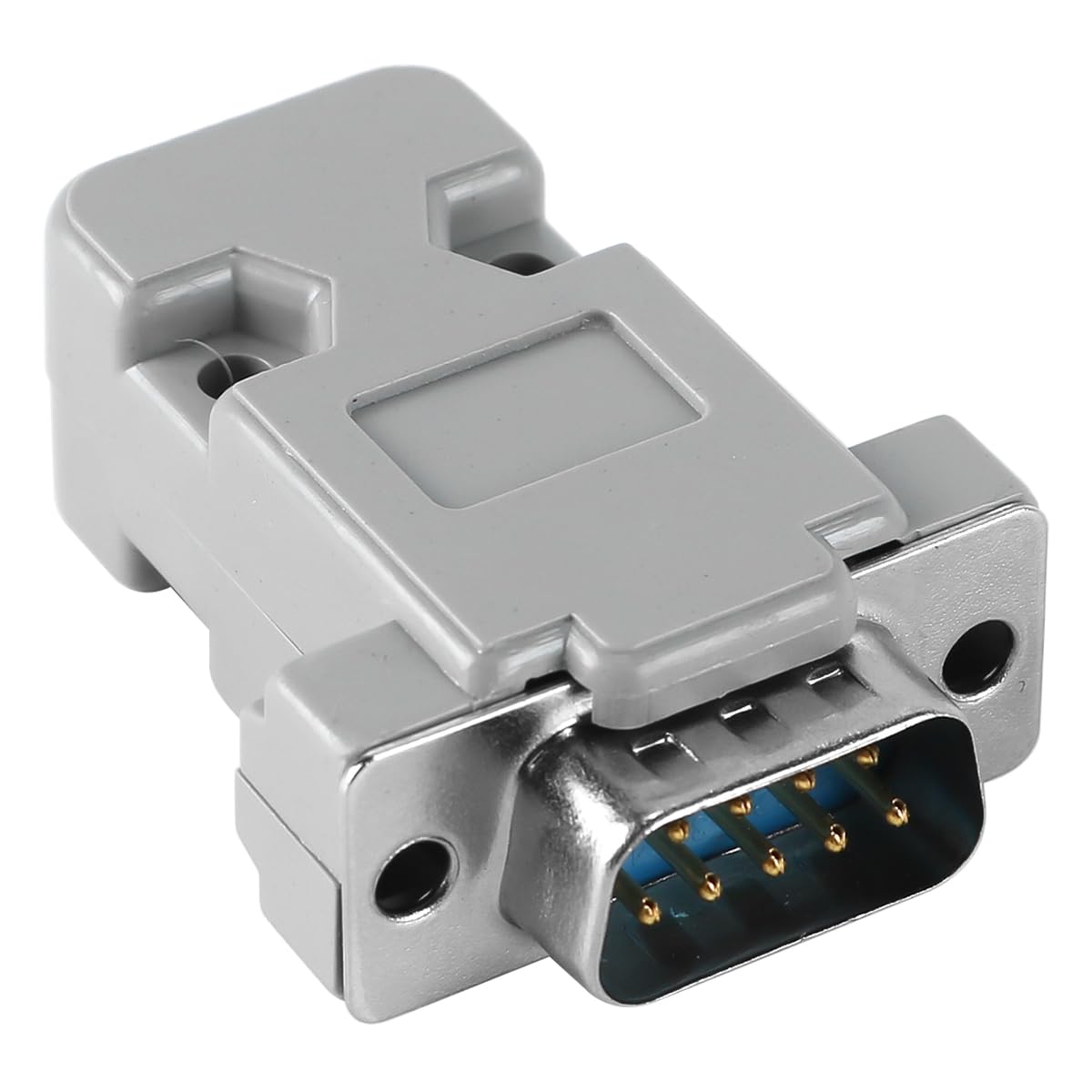 10 Pares de Conectores de Soldadura DB9, Adaptador D-Sub de 9 Pines para Puerto Serie DB9 Paralelo RS232 con Cubierta de plástico (10 machos, 10 Hembras y 20 Conectores).