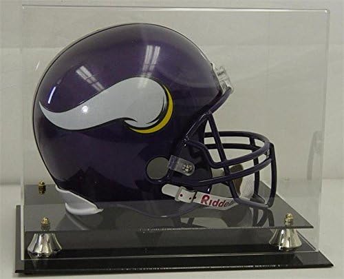 Deluxe Acrylic Football Helmet Clear Display Case with All 4 Sides Visible