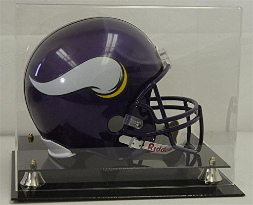 Collectible Supplies Deluxe Acrylic Football Helmet Clear Display Case with All 4 Sides Visible