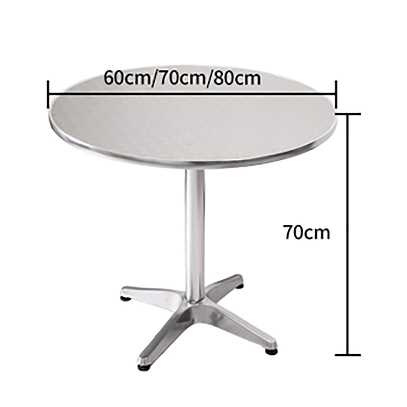 Okrągły stół do jadalni (H70cm) cale stół negocjacyjny ze stali nierdzewnej, do baru wystawowego, recepcji, kawiarni, sklepu z herbatą mleczną (70 cm)
