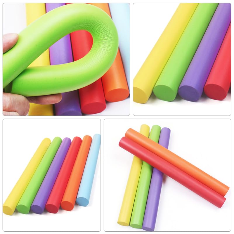 6pièces Bâtons Souples De Relais Garçon Fille Bâtons De Transfert Et Colorés pour Entraînement Athlétique