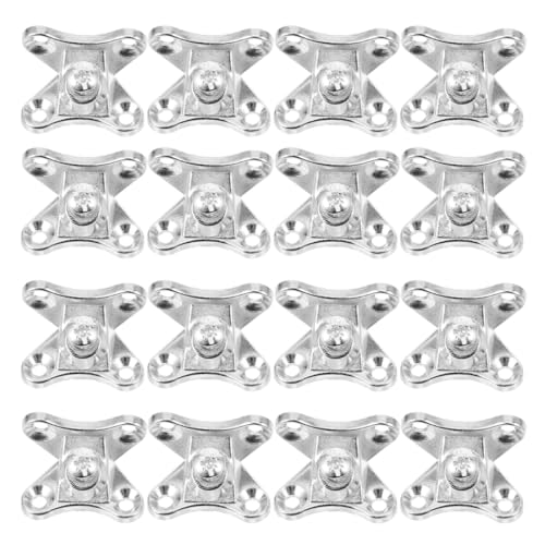 Hoement 24 Soportes en L de Aleación de Zinc para Muebles y Estanterías, Desmontables, Ideales para Uso en Sala y Comedor