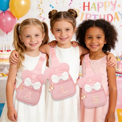 Image of Initial Sling Bag Crossbody Purse for Kids Girls Age 3-8