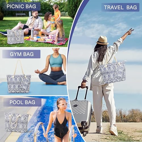 Bolsas de playa para mujer HHBWL1: bolsa de natación grande e impermeable 5